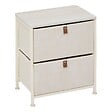 5 FIVE SIMPLY SMART - Chevet Tissa 2 tiroirs beige - vignette