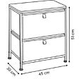 5 FIVE SIMPLY SMART - Chevet Tissa 2 tiroirs beige - vignette