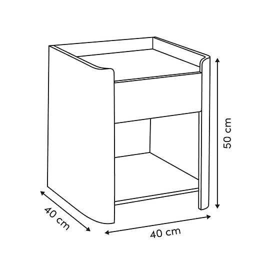5 FIVE SIMPLY SMART - Table de chevet Roundy ivoire - large