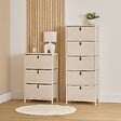 5 FIVE SIMPLY SMART - Rangement Tissa beige 3 tiroirs - vignette