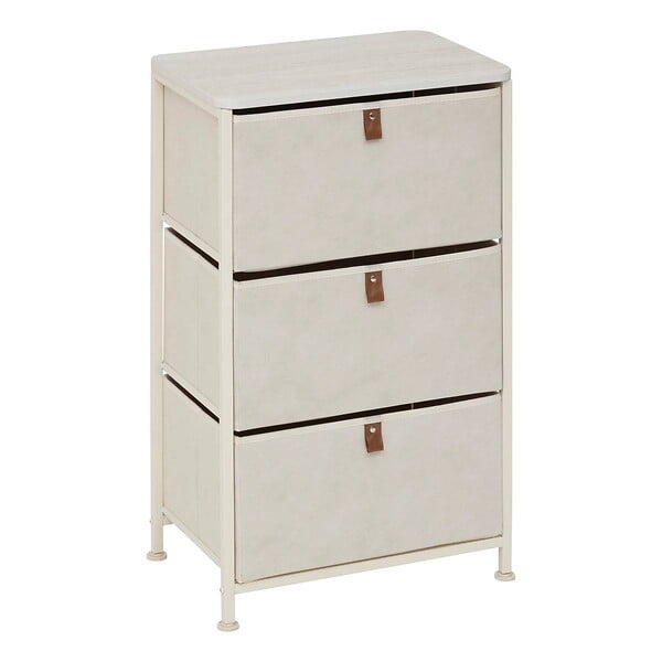 5 FIVE SIMPLY SMART - Rangement Tissa beige 3 tiroirs - large