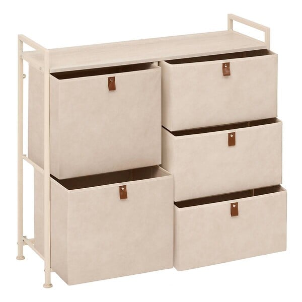 5 FIVE SIMPLY SMART - Meuble de rangement Tissa 5 tiroirs beige - large
