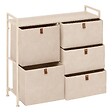 5 FIVE SIMPLY SMART - Meuble de rangement Tissa 5 tiroirs beige - vignette