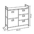 5 FIVE SIMPLY SMART - Meuble de rangement Tissa 5 tiroirs beige - vignette