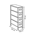 5 FIVE SIMPLY SMART - Meuble de rangement Tissa 4 tiroirs beige - vignette