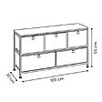 5 FIVE SIMPLY SMART - Commode basse Tissa beige 5 tiroirs - vignette