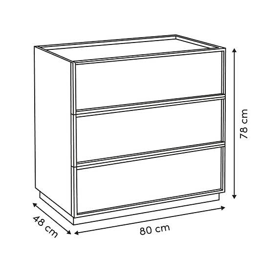 5 FIVE SIMPLY SMART - Commode Framy 3 tirois bois foncé - large