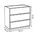 5 FIVE SIMPLY SMART - Commode Framy 3 tirois bois foncé - vignette