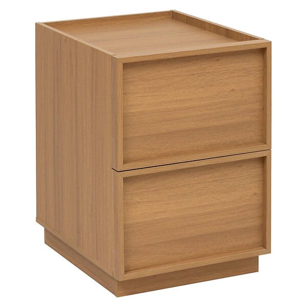5 FIVE SIMPLY SMART - Table de chevet Framy 2 tiroirs en bois - large