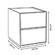 5 FIVE SIMPLY SMART - Table de chevet Framy 2 tiroirs en bois - vignette