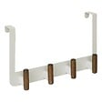 5 FIVE SIMPLY SMART - Patère accroche-porte 4 crochets Cassie beige et bois - vignette