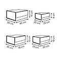 5 FIVE SIMPLY SMART - Lot de 4 boîtes de rangement 25/30/35/40cm MAGNETBOX - vignette