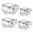 5 FIVE SIMPLY SMART - 4 boîtes Box' L28/31,5/36/40cm - vignette