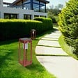 HESPERIDE - Lanterne Piky solaire acajou H40cm - vignette