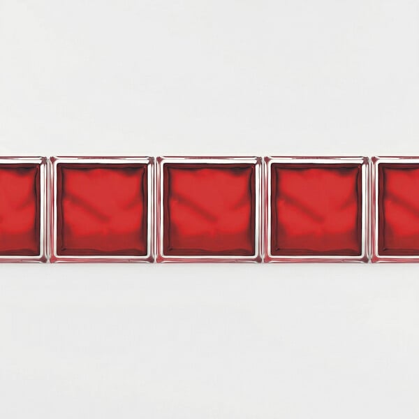 GLASSBLOCKS - Glassblocks Luxfera brique de verre 19x19x8 cm, rouge transparent brillant (1908WREBR) - large