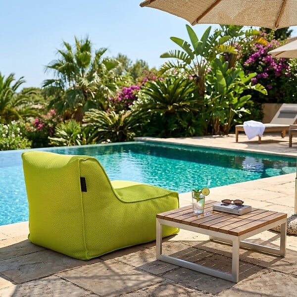 SOO  SANTAI - Fauteuil piscine XL flottant 100 × 90 × 70 cm intérieur / extérieur sans polystyrène – Vert (DC10090-2) - large