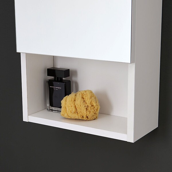 KIAMAMI VALENTINA - Miroir Blanc À Une Porte, 30 Cm, Avec Lumière - large