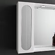 KIAMAMI VALENTINA - Container Salle De Bain Miroir 92Cm 2 Meubles Muraux Avec Porte Miroir Et Lumière Led - vignette