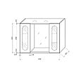 KIAMAMI VALENTINA - Container Salle De Bain Miroir 92Cm 2 Meubles Muraux Avec Porte Miroir Et Lumière Led - vignette