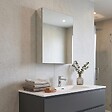 KIAMAMI VALENTINA - Miroir De Rangement Pour Salle De Bain Avec Une Porte Blanc 45 Cm - vignette