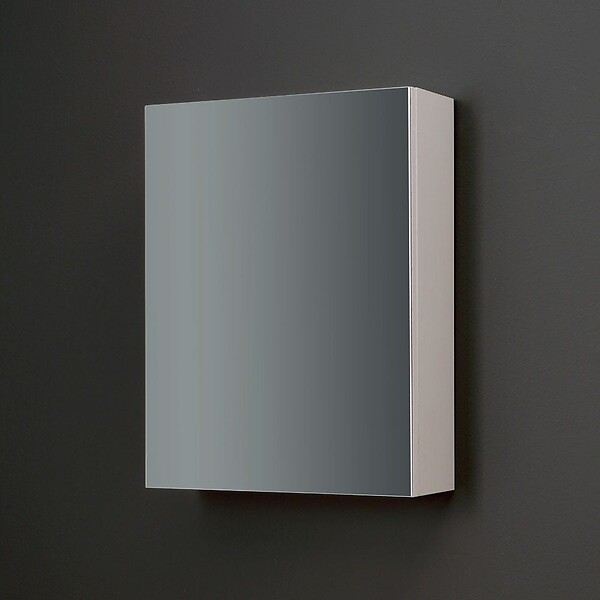 KIAMAMI VALENTINA - Miroir De Rangement Pour Salle De Bain Avec Une Porte Blanc 45 Cm - large