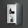 KIAMAMI VALENTINA - Miroir De Rangement Pour Salle De Bain Avec Une Porte Blanc 45 Cm - vignette