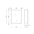 KIAMAMI VALENTINA - Miroir De Rangement Pour Salle De Bain Avec Une Porte Blanc 45 Cm - vignette