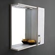 KIAMAMI VALENTINA - Miroir De Salle De Bains En Chêne Blanc Avec Éclairage Led - vignette