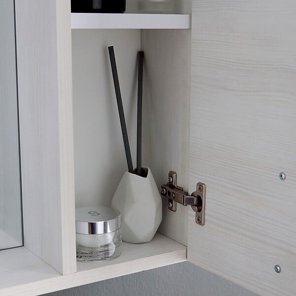 KIAMAMI VALENTINA - Miroir De Salle De Bains En Chêne Blanc Avec Éclairage Led - large