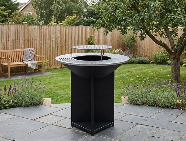 PURLINE - Barbecue brasero avec plaque d'acier de 100 cm - large