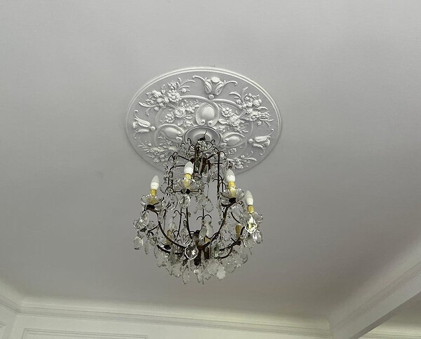 ORAC DECOR - R24 Rosace de plafond Orac Decor ø 79cm - moulure décorative polyuréthane Avec un tube de colle - large