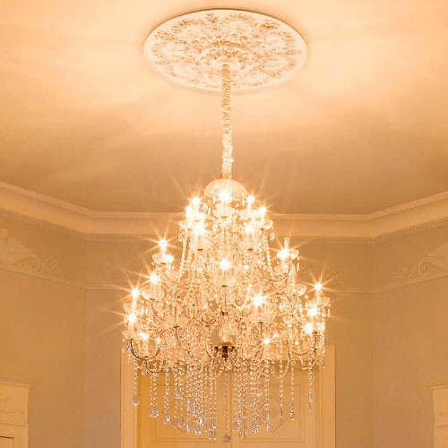 ORAC DECOR - R64 Rosace de plafond Orac Decor ø 95.5cm - moulure décorative polyuréthane Avec un tube de colle - large