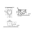 VITRA - Pack cuvette suspendue Carene Mia Round sans bride abattant slim - VITRA - 7510B003-6319 - vignette