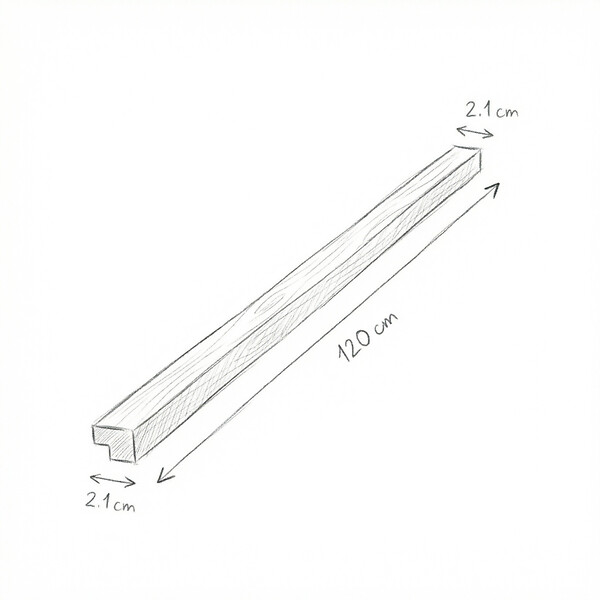 SWISS AQUA TECHNOLOGIES - Barre d'extrémité MDF 120 cm pour panneaux acoustiques intérieurs SATAKUPANNON612, décor chêne noir (SATAKUPANBOTKL12) - large
