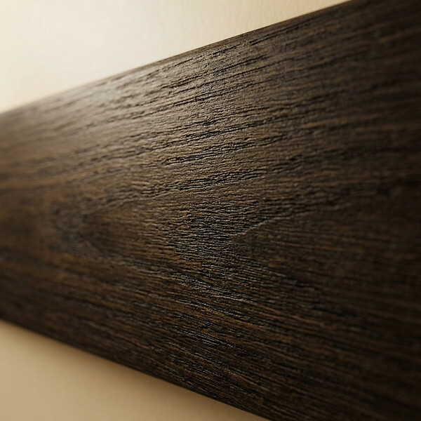 SWISS AQUA TECHNOLOGIES - Barre d'extrémité MDF 120 cm pour panneaux acoustiques intérieurs SATAKUPANNON612, décor chêne fumé (SATAKUPANSOTKL12) - large