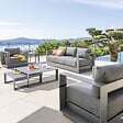 HESPERIDE - Salon de jardin rotatif ALLURE Graphite, 5 places - vignette