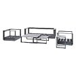 HESPERIDE - Salon de jardin rotatif ALLURE Graphite, 5 places - vignette