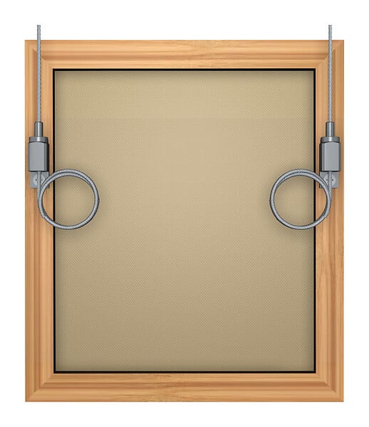 ARTITEQ - Pack de 2 Attaches autobloquantes à visser pour câble acier 1.5-2mm Artiteq - pour cadre en bois - large