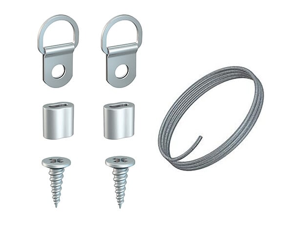 ARTITEQ - Set accrochage câble tendu pour dos de tableau - Accrochage Tableau Artiteq - large