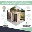ATOLE - Abri poubelle - Cache poubelle Simple en Aluminium thermolaqué 1x360 Litres - Crème - vignette