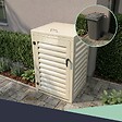 ATOLE - Abri poubelle - Cache poubelle Simple en Aluminium thermolaqué 1x360 Litres - Crème - vignette