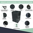ATOLE - Abri poubelle - Cache poubelle Simple en Aluminium thermolaqué 1x240 Litres - Gris anthracite - vignette