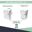 ATOLE - Abri poubelle - Cache poubelle Simple en Aluminium thermolaqué - 1x120 Litres - Blanc - vignette