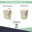 ATOLE - Abri poubelle - Cache poubelle Simple en Aluminium thermolaqué 1x240 Litres - Crème - vignette