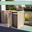 ATOLE - Abri poubelle - Cache poubelle Simple en Aluminium thermolaqué 1x240 Litres - Crème - vignette
