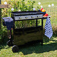 HAPPY GARDEN - Plancha au gaz MÉRIDA 4 brûleurs + chariot - vignette