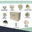 ATOLE - Abri poubelle - Cache poubelle Double en Aluminium thermolaqué 2x360 Litres - Crème - vignette