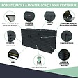 ATOLE - Abri poubelle - Cache poubelle Triple en Aluminium thermolaqué 3x240 Litres - Gris anthracite - vignette