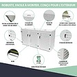 ATOLE - Abri poubelle - Cache poubelle Triple en Aluminium thermolaqué 3x240 Litres - Blanc - vignette