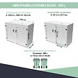 ATOLE - Abri poubelle - Cache poubelle Double en Aluminium thermolaqué 2x360 Litres - Blanc - vignette